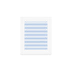 Light Pastel Blue and White Stripes - Classic Striped Pattern Art Print Gallery Image 1