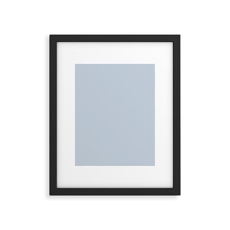 Light Periwinkle pale pastel shade of dried blue flower solid color modern abstract pattern  Framed Art Print Gallery Image 6