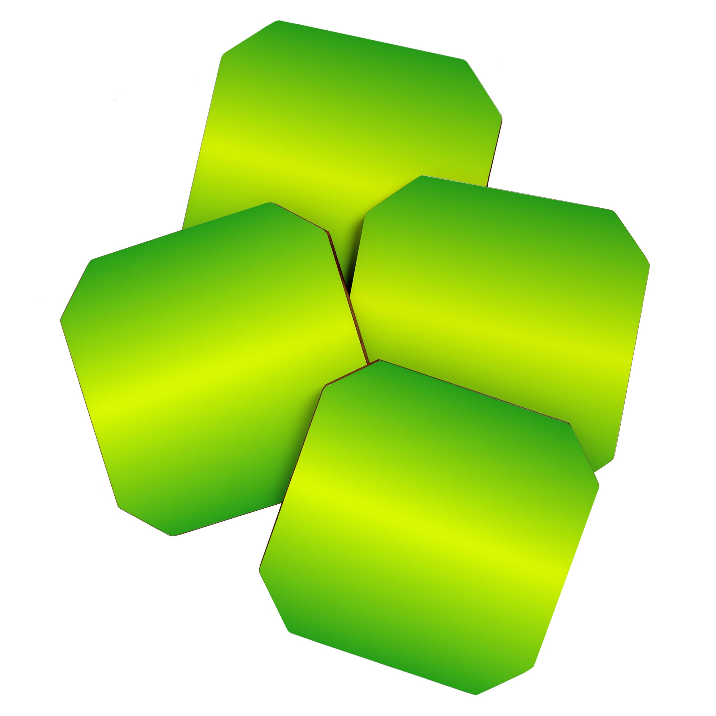 LIME GREEN OMBRE COLOR Coaster Gallery Image 1