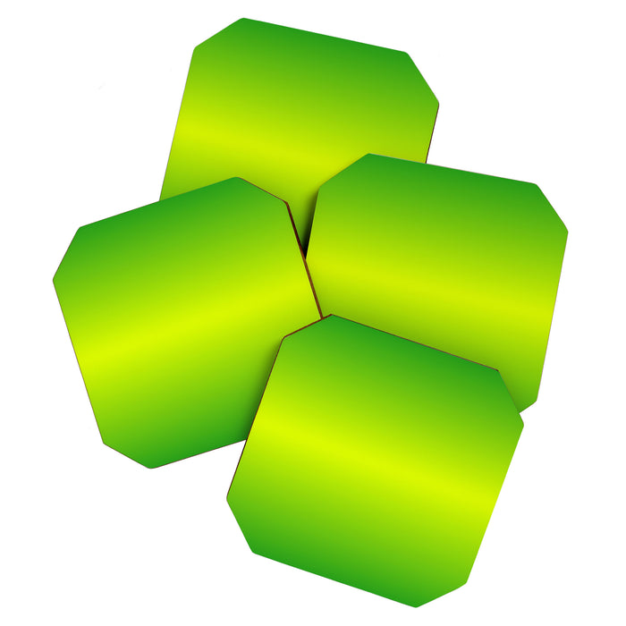 LIME GREEN OMBRE COLOR Coaster Gallery Image 1