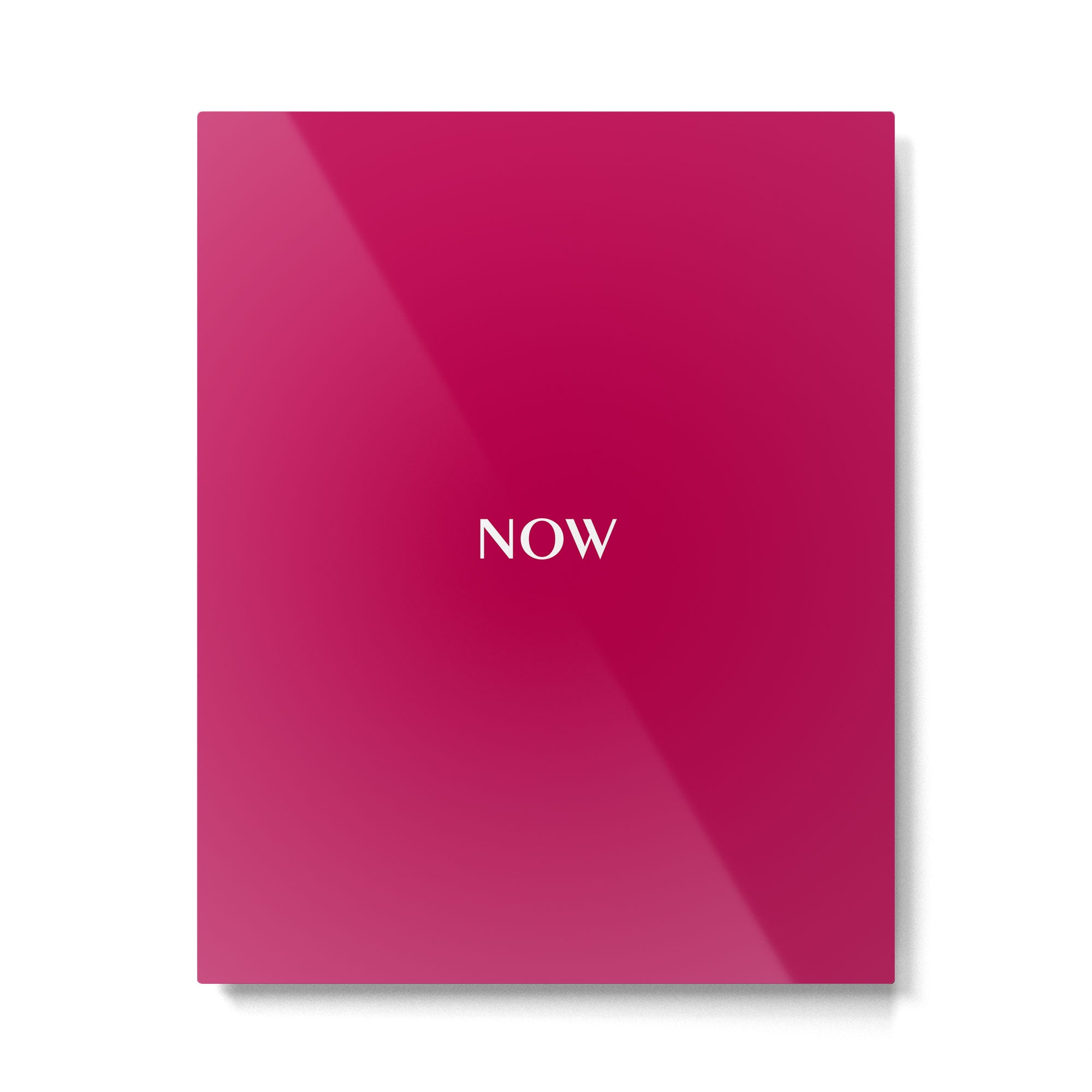 NOW BERRY GLOSS Solid Color Plain Red Shade  and Mindfulness Minimalist Word Art  Metal Print Gallery Image 6