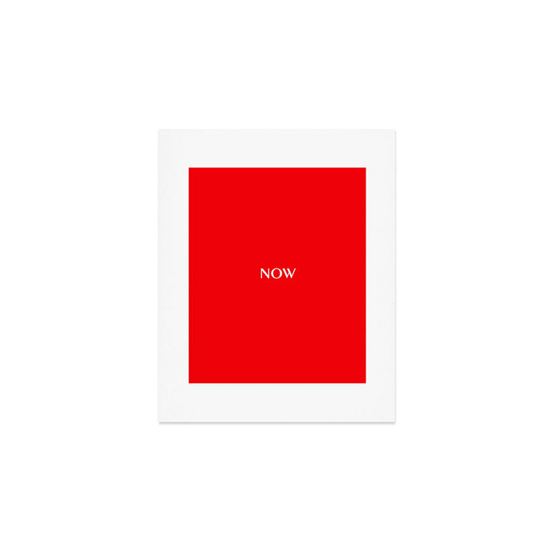 NOW BRIGHT RED SOLID COLOR Art Print Gallery Image 1