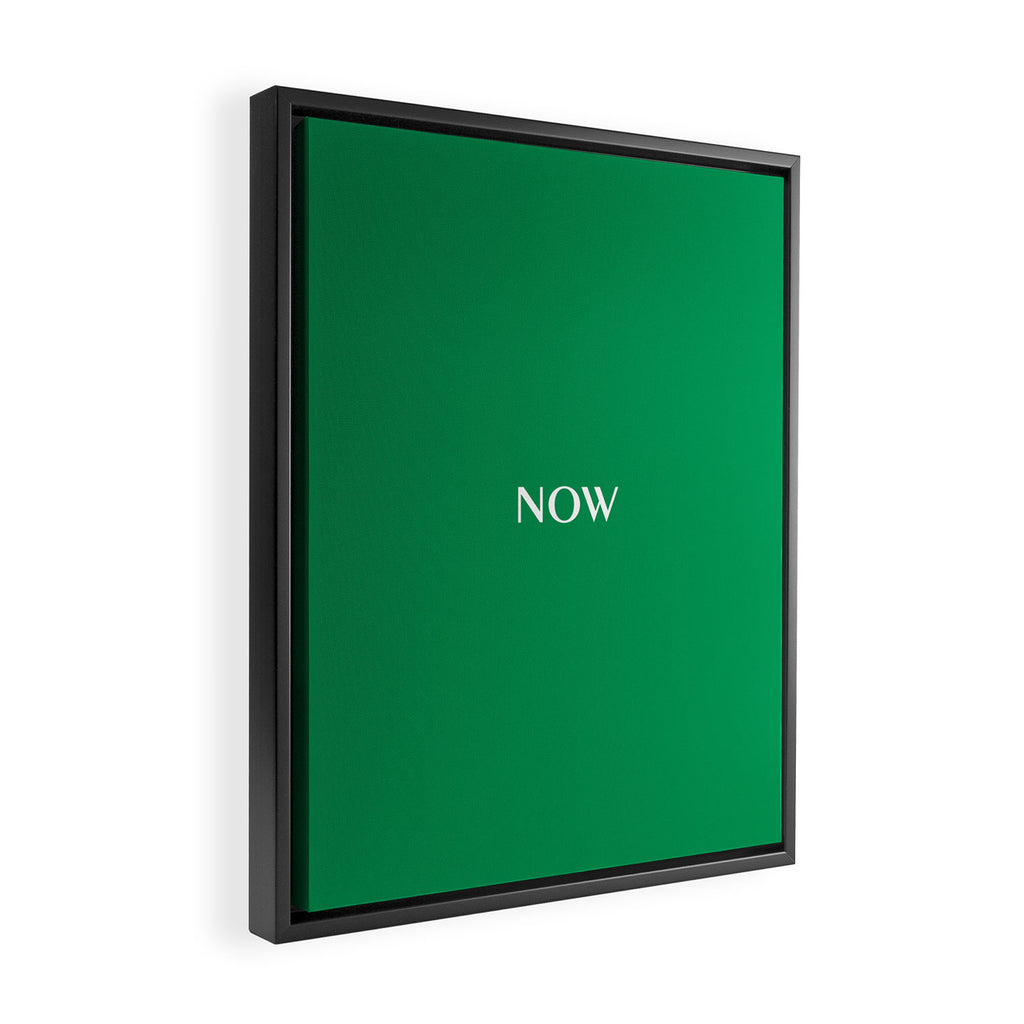 NOW FERN GREEN SOLID COLOR Framed Canvas Print Gallery Image 2