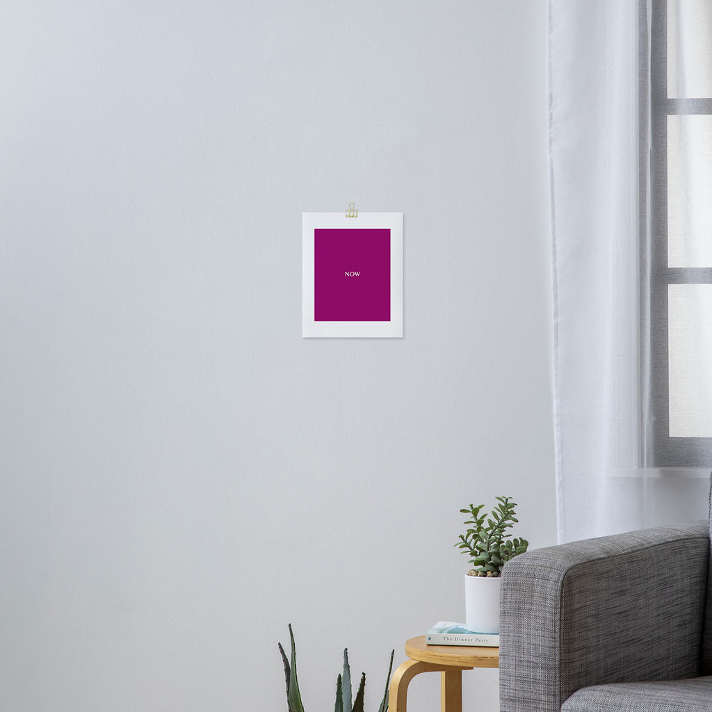 NOW MAGENTA SOLID COLOR Art Print Gallery Image 3