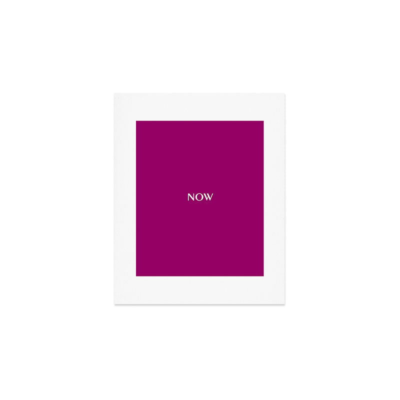 NOW MAGENTA SOLID COLOR Art Print Gallery Image 1