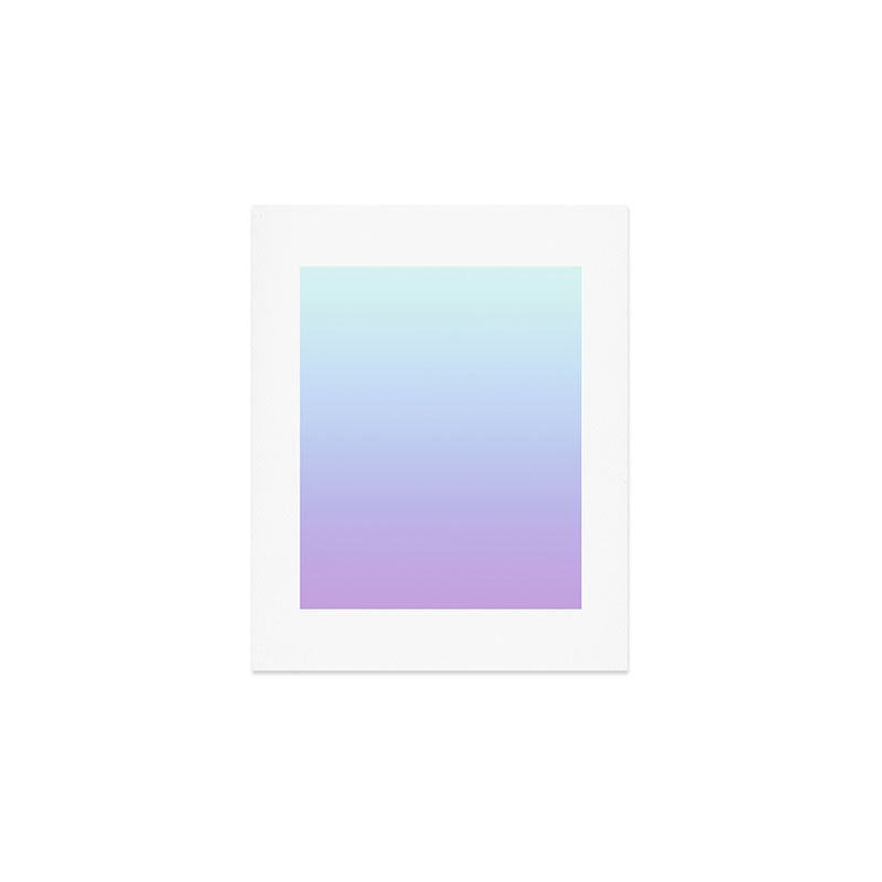 Ombre Color Lavender Blue Shade Art Print Gallery Image 1