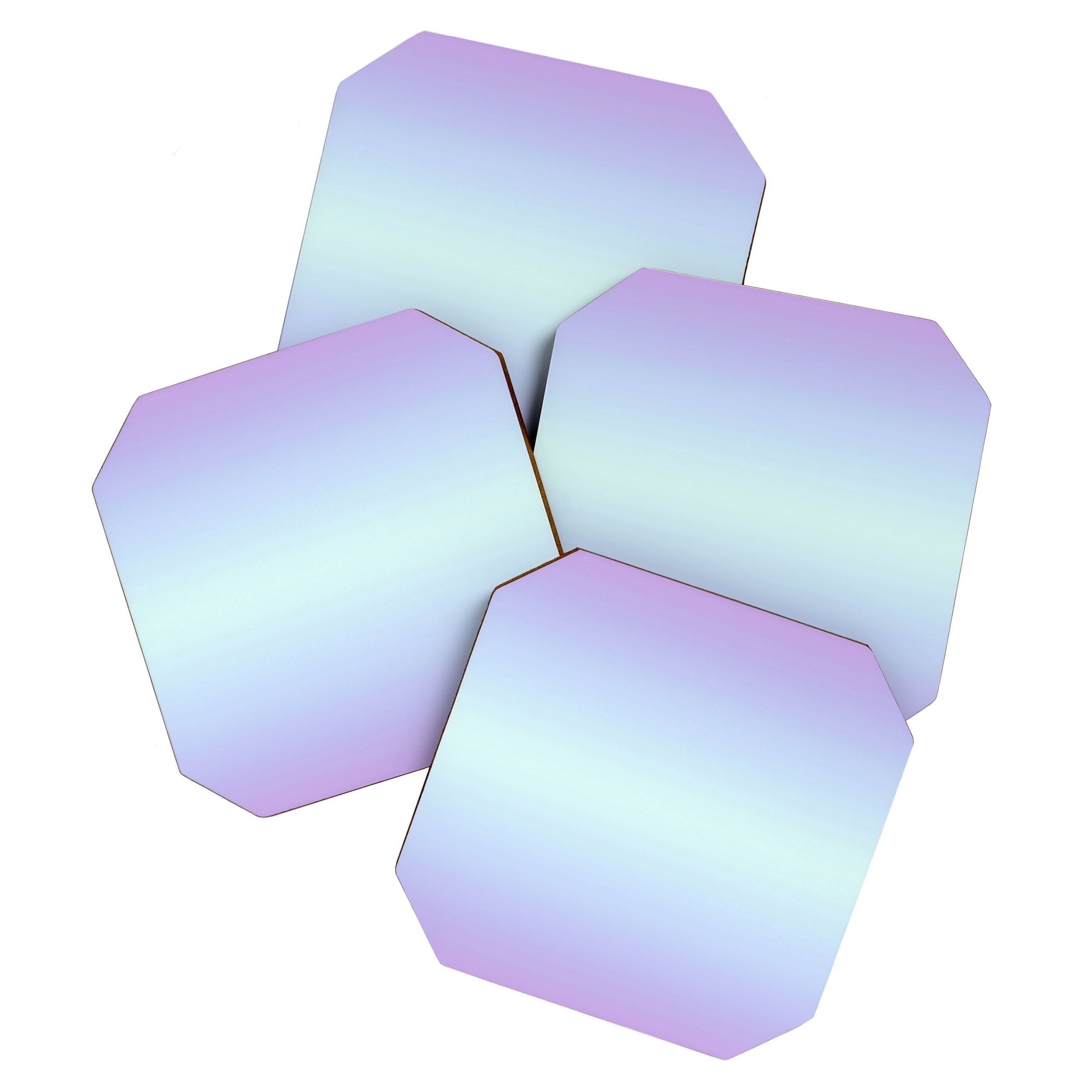 Ombre Color Lavender Blue Shade Coaster Gallery Image 1