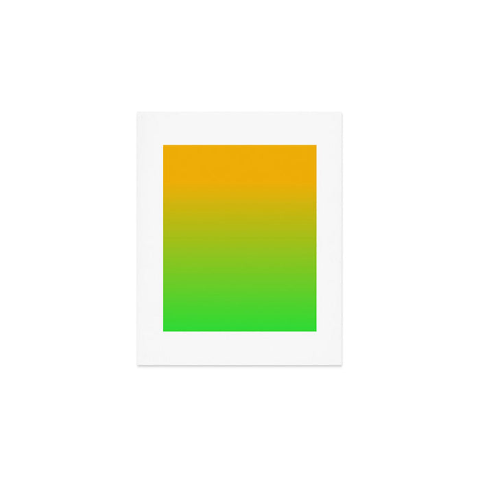 Ombre Color Orange Green Shade  Art Print Gallery Image 1
