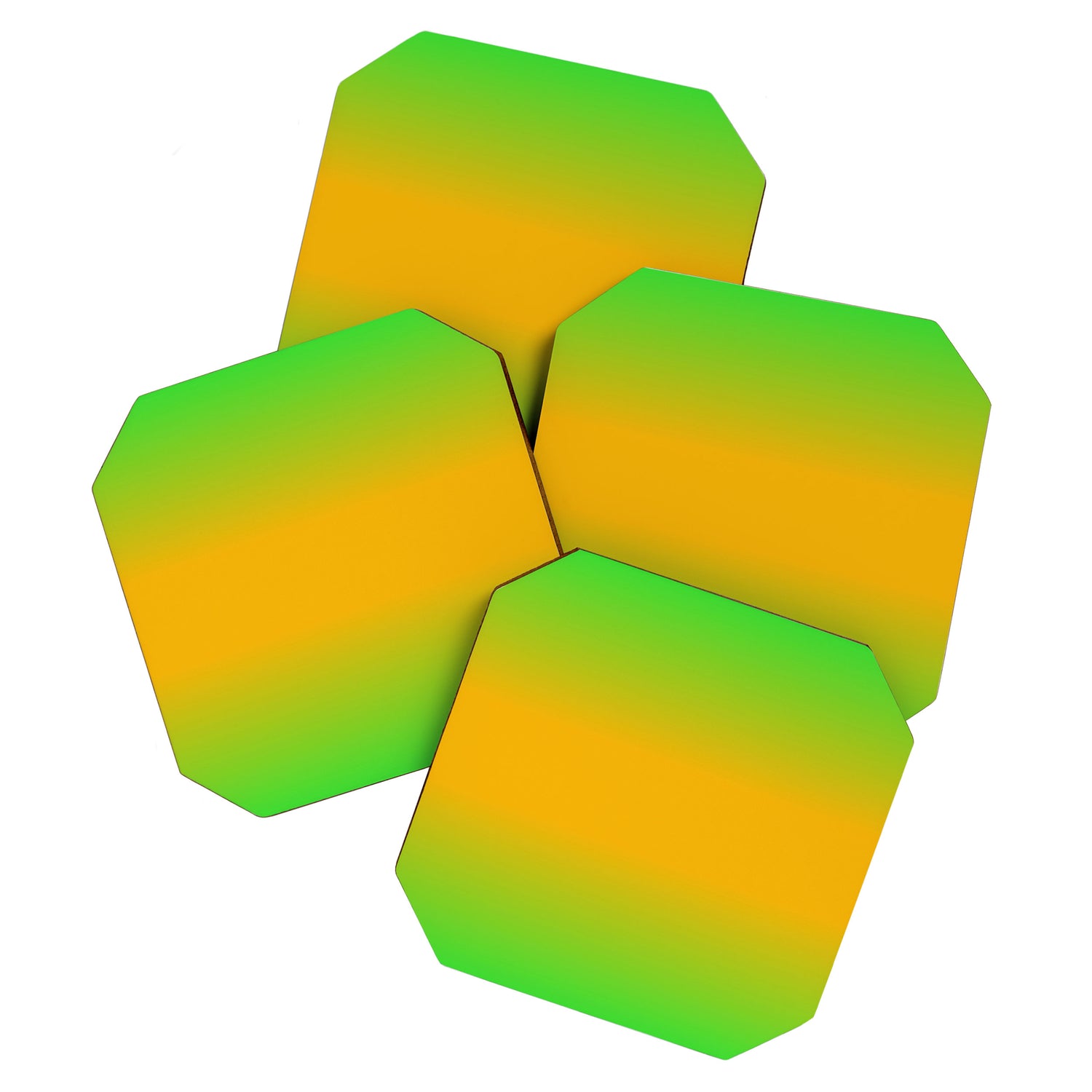 Ombre Color Orange Green Shade  Coaster Gallery Image 1