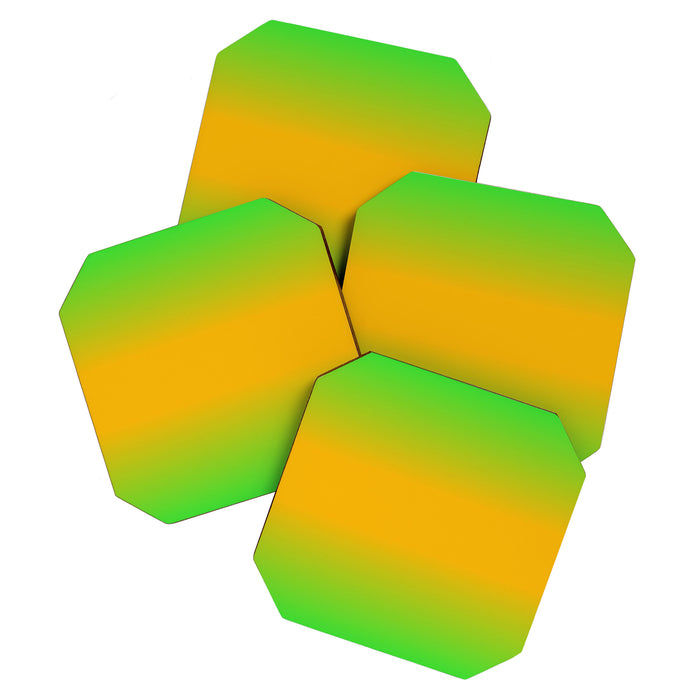 Ombre Color Orange Green Shade  Coaster Gallery Image 1