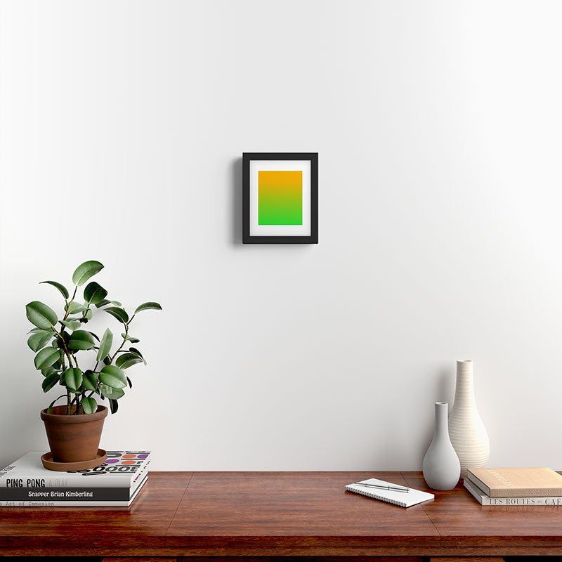 Ombre Color Orange Green Shade  Framed Art Print Gallery Image 2