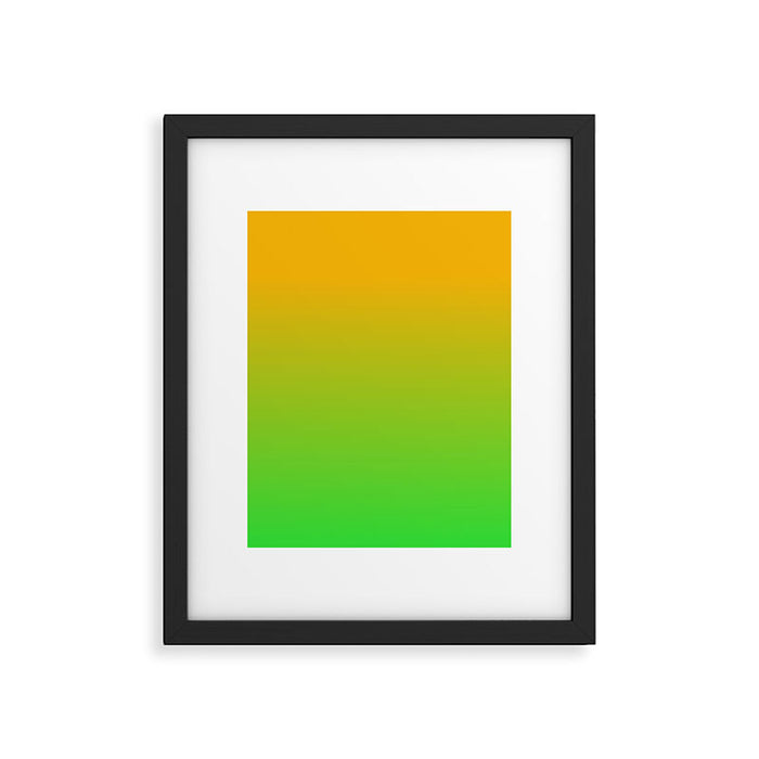 Ombre Color Orange Green Shade  Framed Art Print Gallery Image 1
