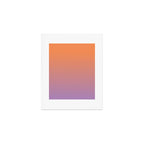 OMBRE ORANGE PURPLE PASTEL COLOR Art Print Gallery Image 1