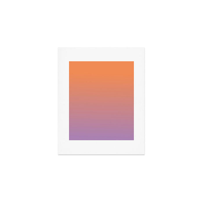 OMBRE ORANGE PURPLE PASTEL COLOR Art Print Gallery Image 1