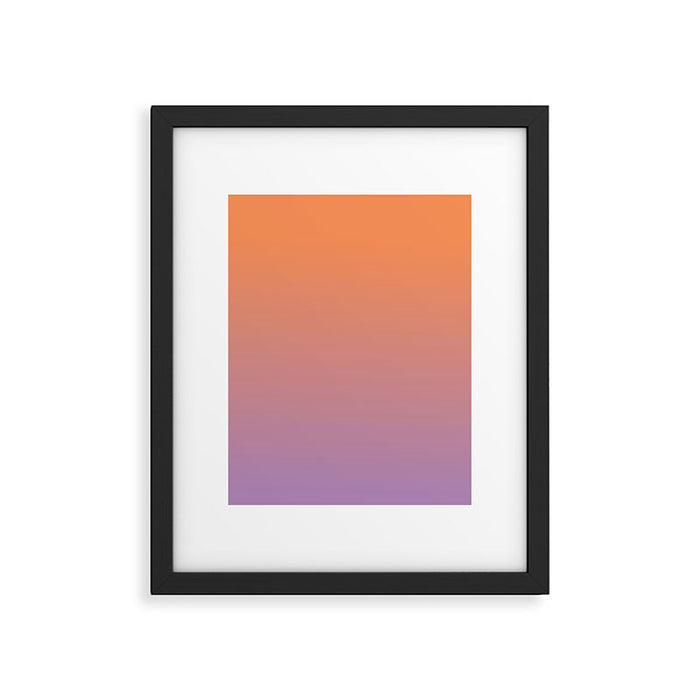 OMBRE ORANGE PURPLE PASTEL COLOR Framed Art Print Gallery Image 1