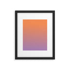 OMBRE ORANGE PURPLE PASTEL COLOR Framed Art Print Gallery Image 6