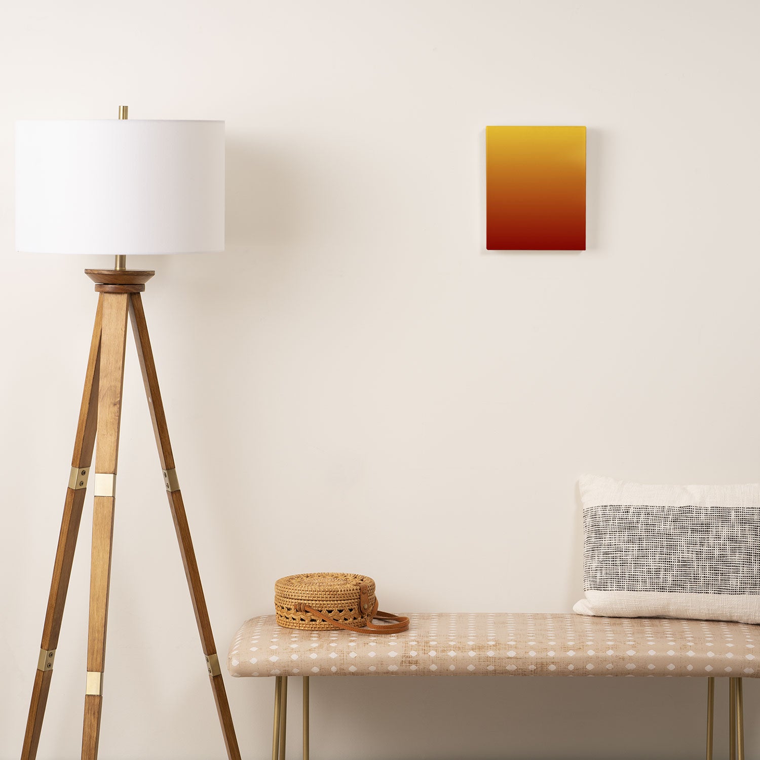 OMBRE RUST YELLOW COLOR Canvas Print Gallery Image 2