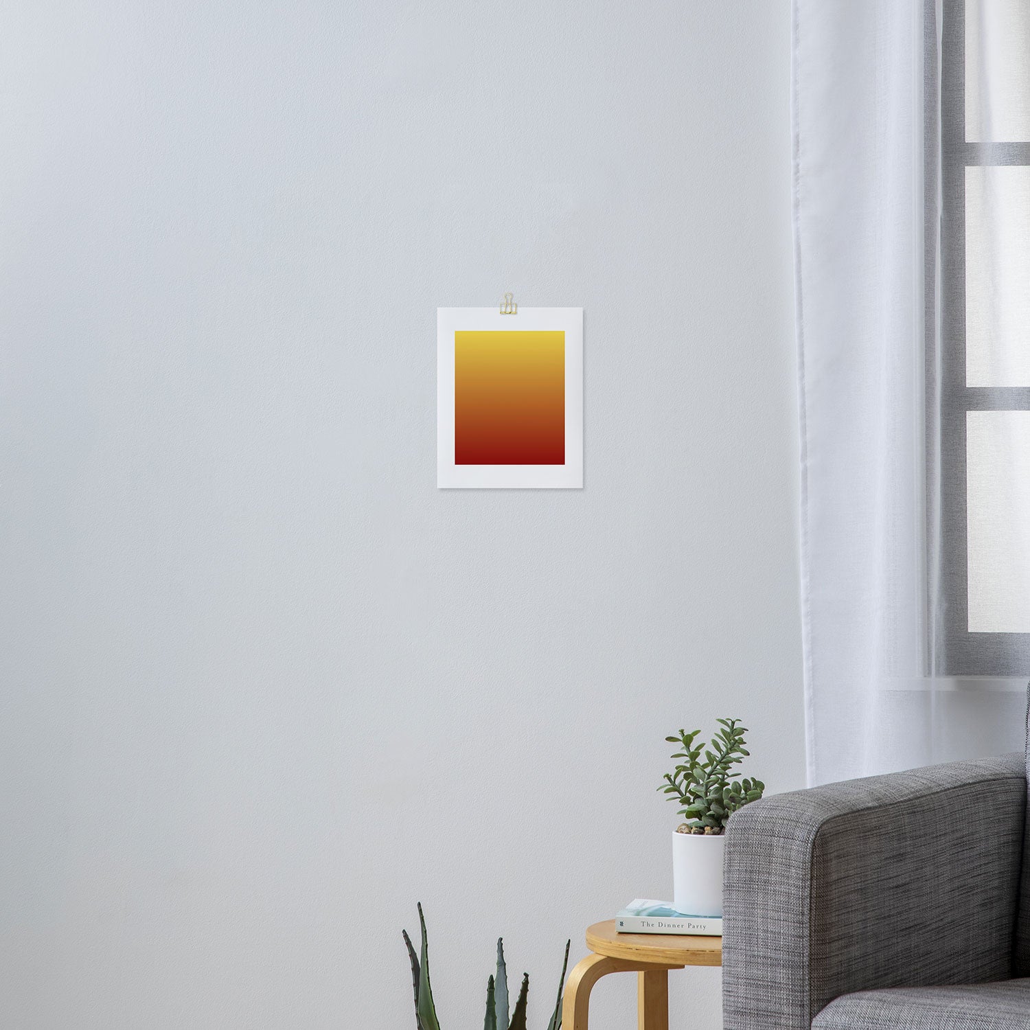 OMBRE RUST YELLOW COLOR Art Print Gallery Image 3