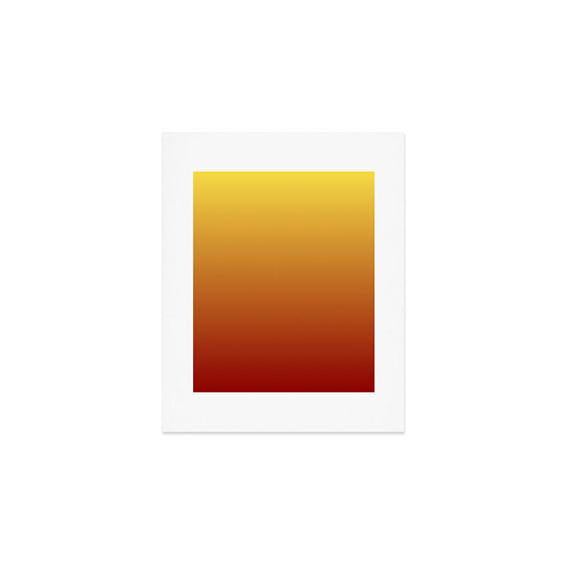 OMBRE RUST YELLOW COLOR Art Print Gallery Image 1