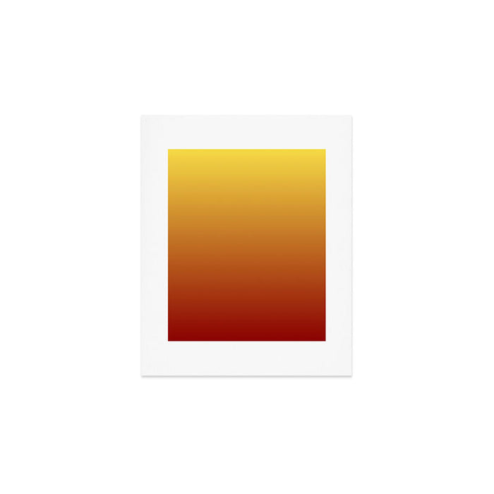 OMBRE RUST YELLOW COLOR Art Print Gallery Image 1