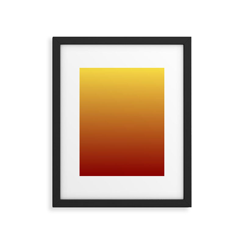 OMBRE RUST YELLOW COLOR Framed Art Print Gallery Image 6