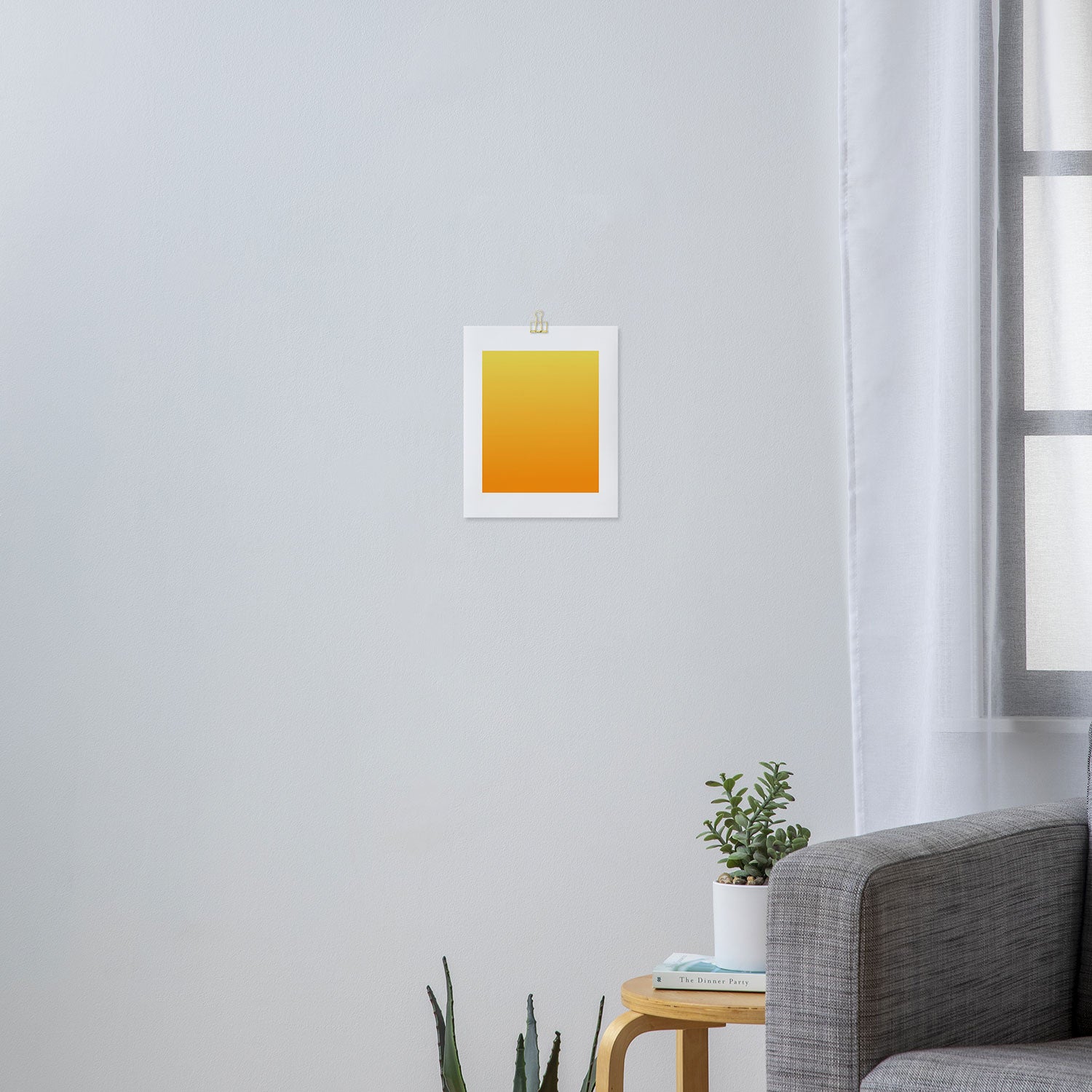 ORANGE Bright Ombre Color Pattern  Art Print Gallery Image 3