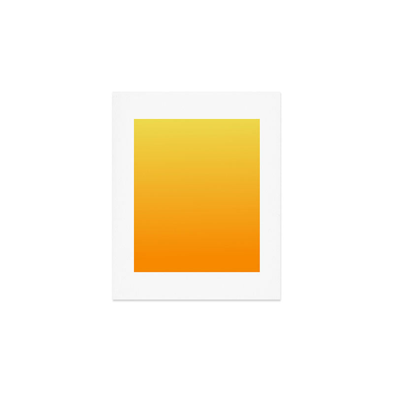 ORANGE Bright Ombre Color Pattern  Art Print Gallery Image 1