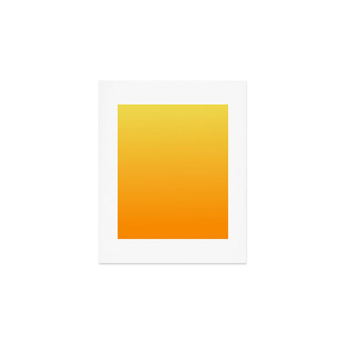 ORANGE Bright Ombre Color Pattern  Art Print Gallery Image 1