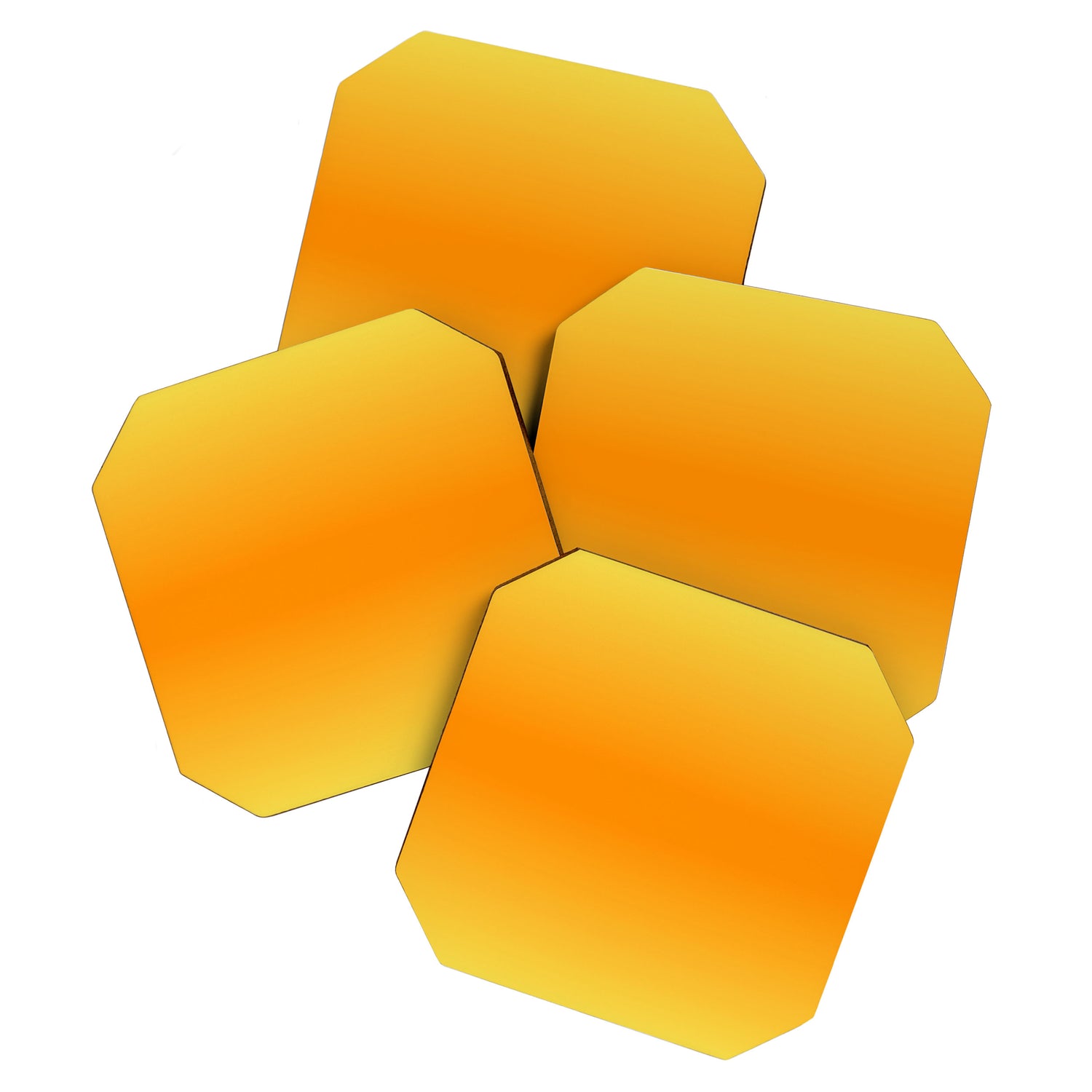 ORANGE Bright Ombre Color Pattern  Coaster Gallery Image 1