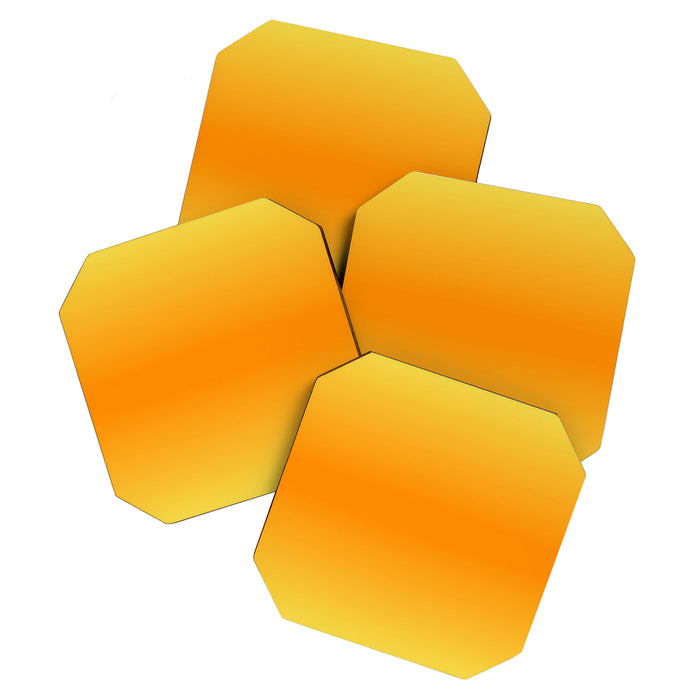 ORANGE Bright Ombre Color Pattern  Coaster Gallery Image 1