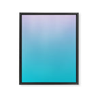 Pink Dawn over the Ocean Ombre Color Dazzling Pink and Teal Blue Shade Gradient  Framed Canvas Print Gallery Image 8