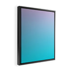 Pink Dawn over the Ocean Ombre Color Dazzling Pink and Teal Blue Shade Gradient  Framed Canvas Print Gallery Image 2