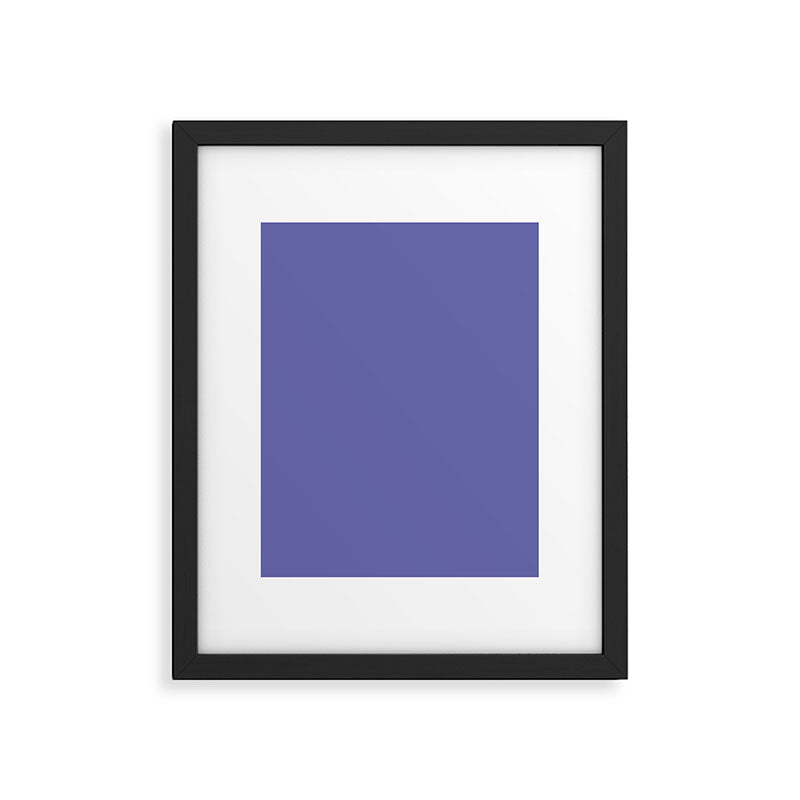 Veri Peri Solid Color Plain Perowinkle Blue Modern Abstract  Framed Art Print Gallery Image 6