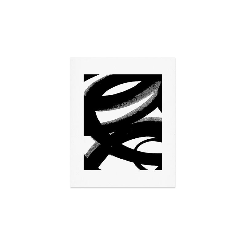 Brush Stroke â Black Abstract Art Print Gallery Image 1