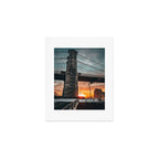 New York City Brooklyn Bridge during winter Art Print Gallery Image 1