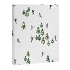 Monochrome aerial skiers illustration Canvas Print Gallery Image 8