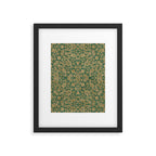 Antique Gold and Green Brocade Pattern Framed Art Print Gallery Image 6