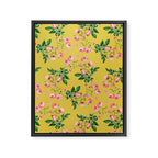 Antique Roses Floral Pattern Framed Canvas Print Gallery Image 8