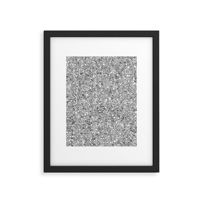 Glitters and Glitz Silver  Framed Art Print Gallery Image 1