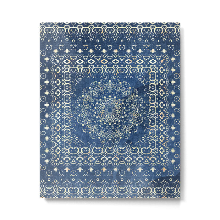 Old Bookshop Magic Mandala in Blue Metal Print Gallery Image 1