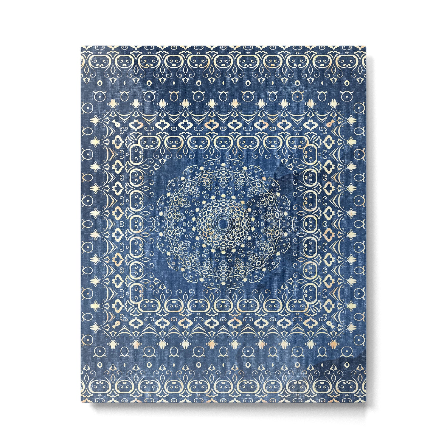 Old Bookshop Magic Mandala in Blue Metal Print Gallery Image 6