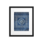 Old Bookshop Magic Mandala in Blue Framed Art Print Gallery Image 6