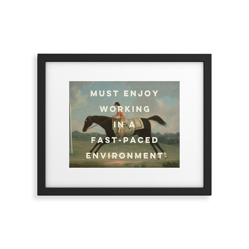 A Fast-Paced Environment Framed Art Print Gallery Image 4