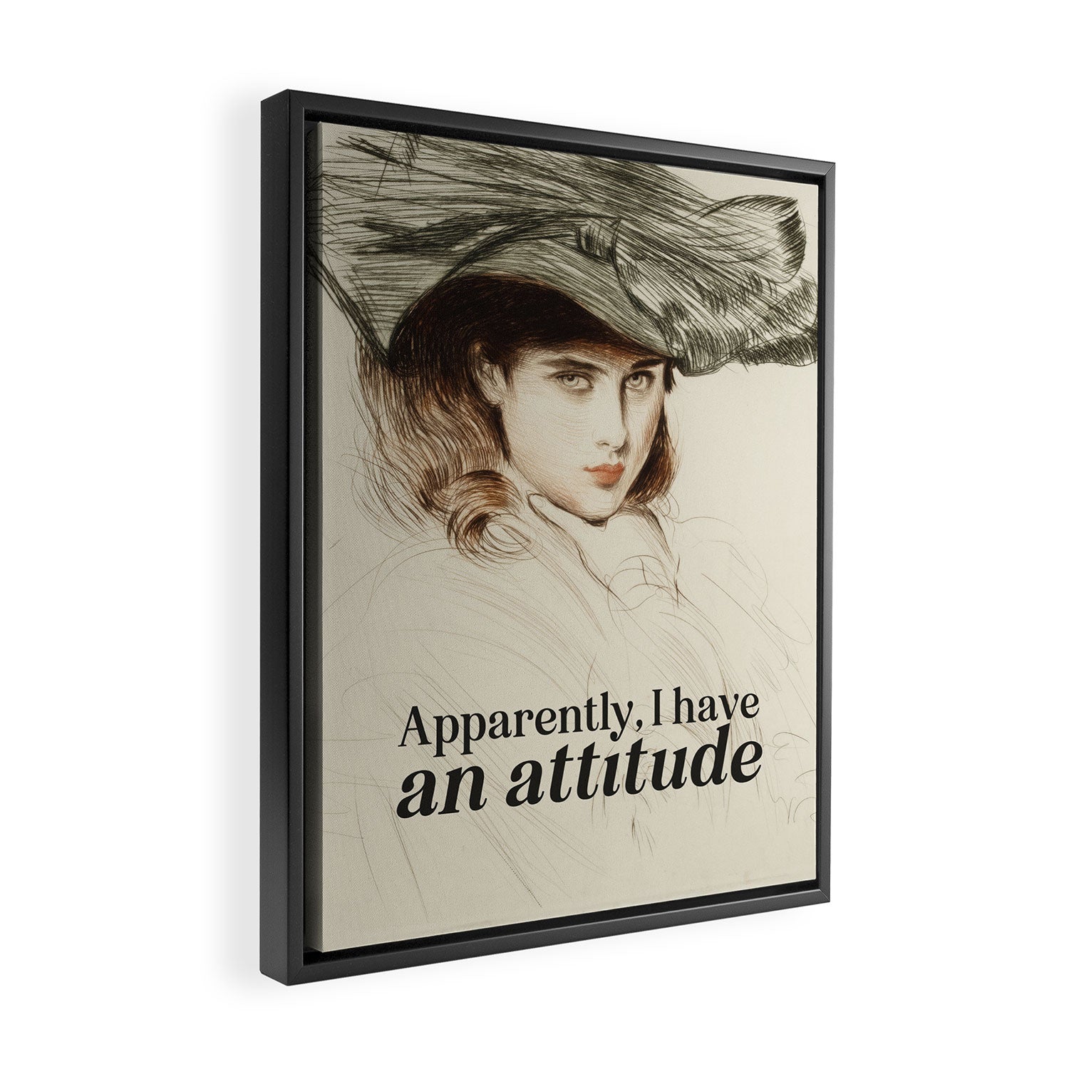 Apparently, I Have an Attitude Framed Canvas Print Gallery Image 2