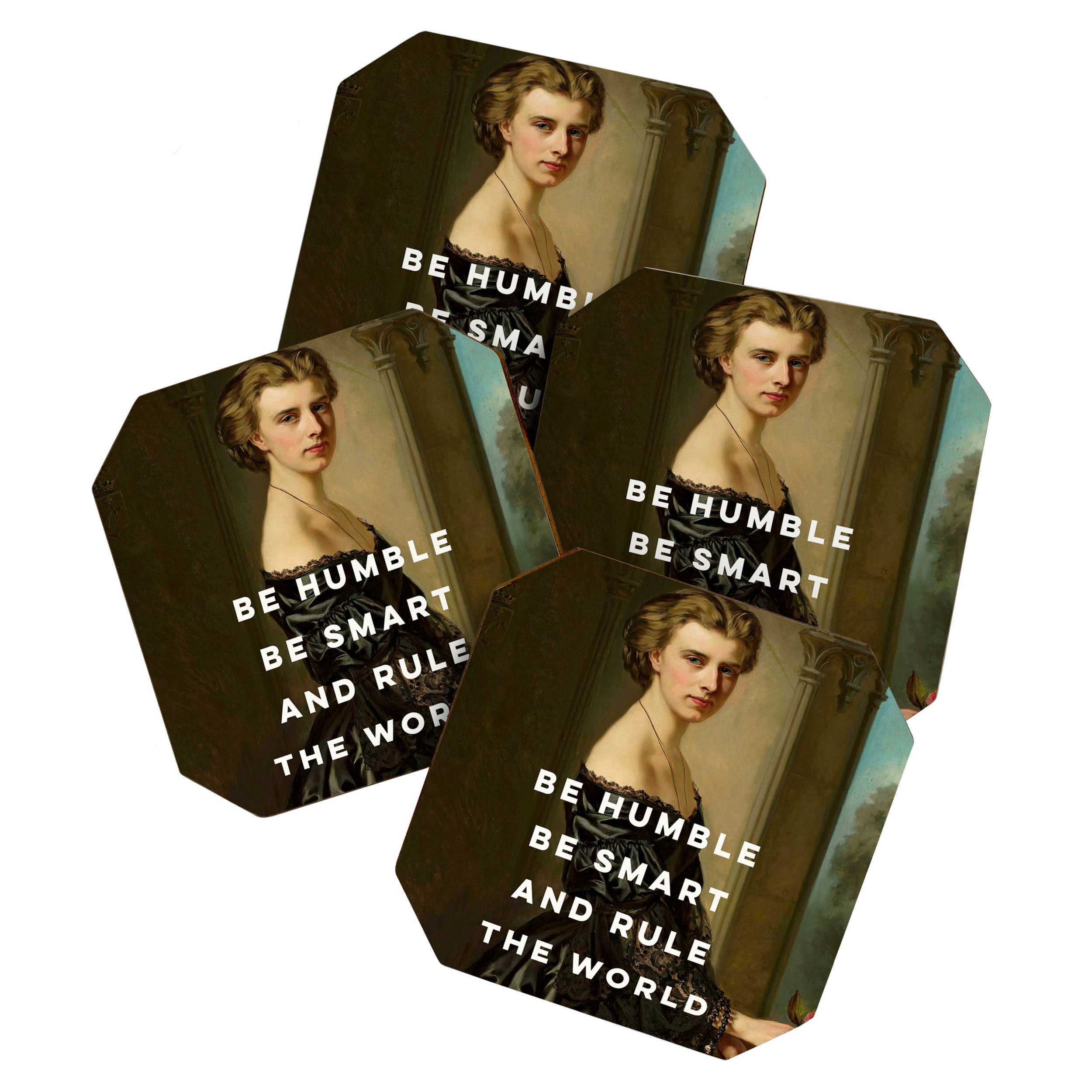 Be Humble Be Smart and Rule the World - Feminist Coaster Gallery Image 1