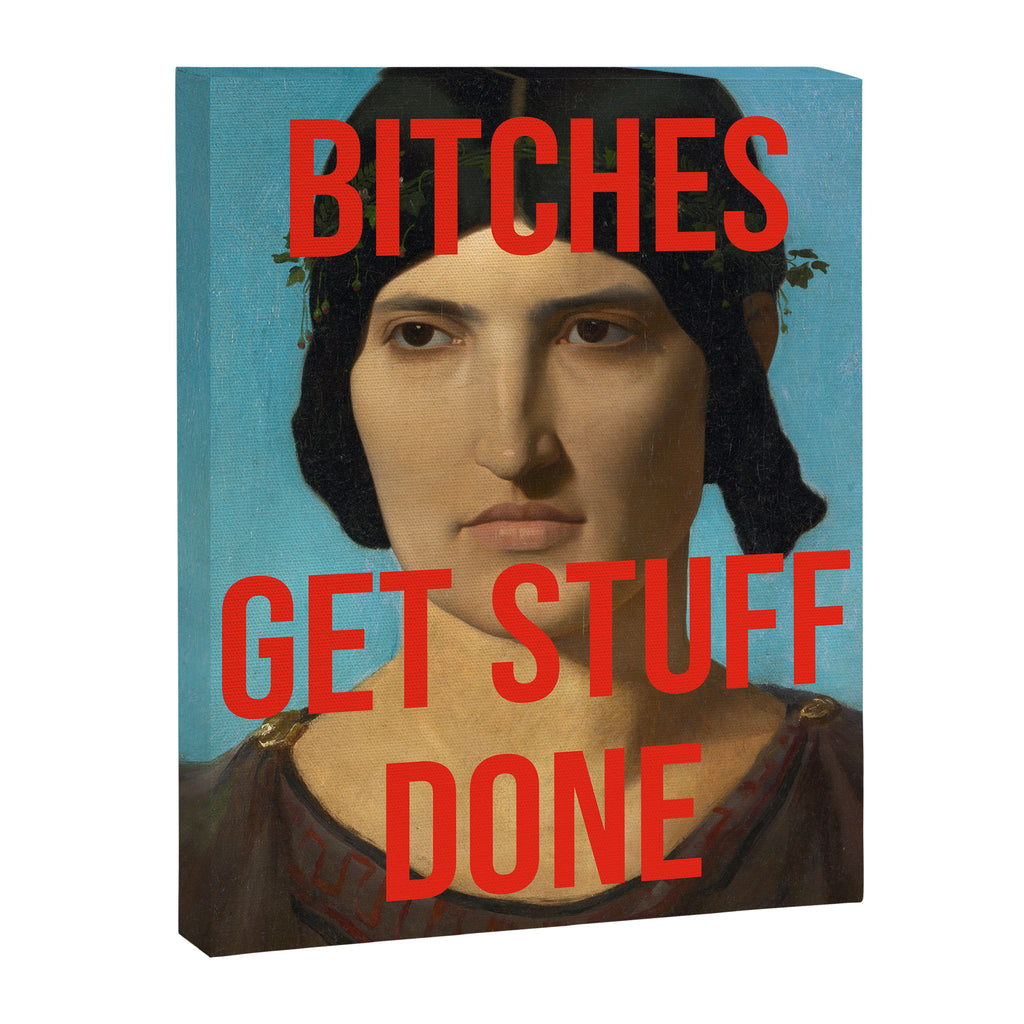 Bitches Get Stuff Done / AOC / Funny Feminist Motivational Quote Canvas Print Gallery Image 6