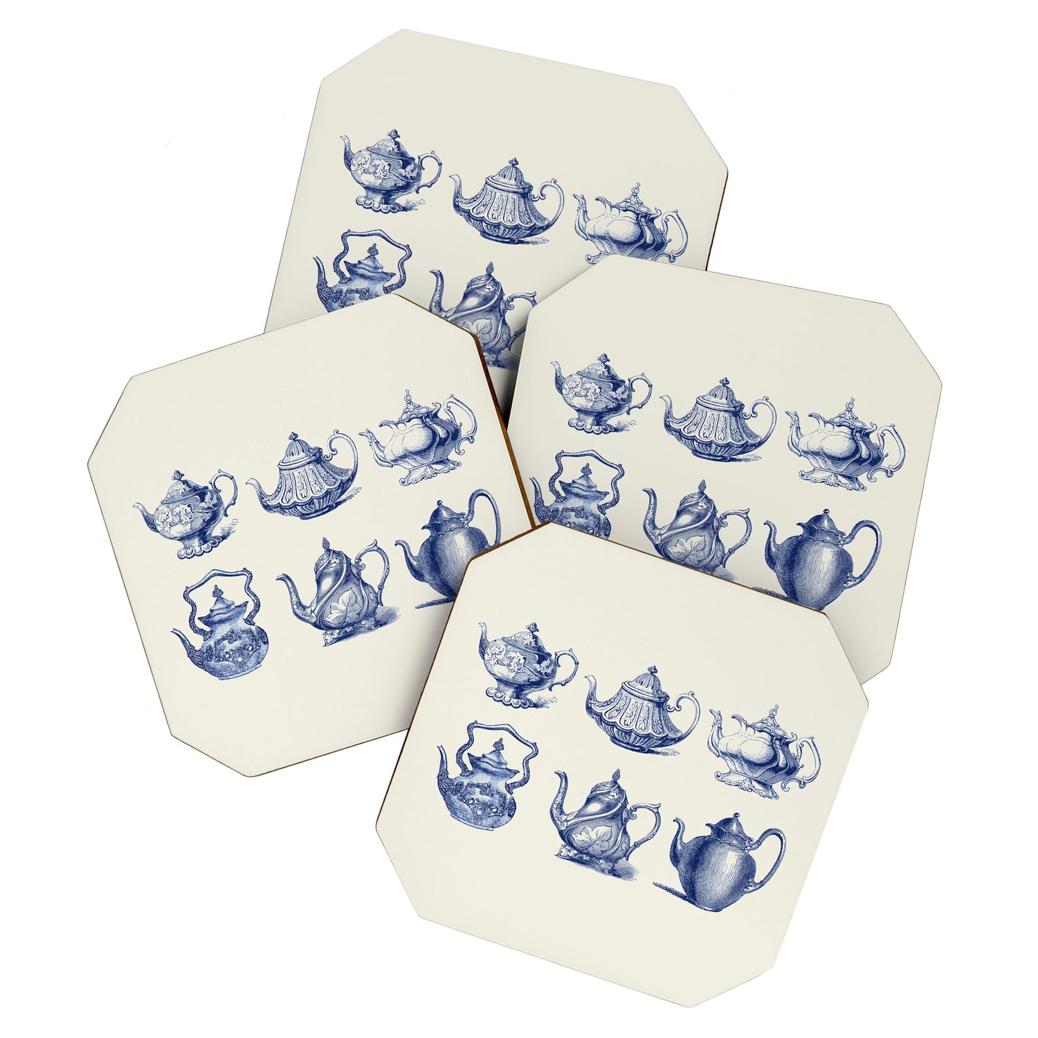 Blue Tea Pots Coaster Gallery Image 1