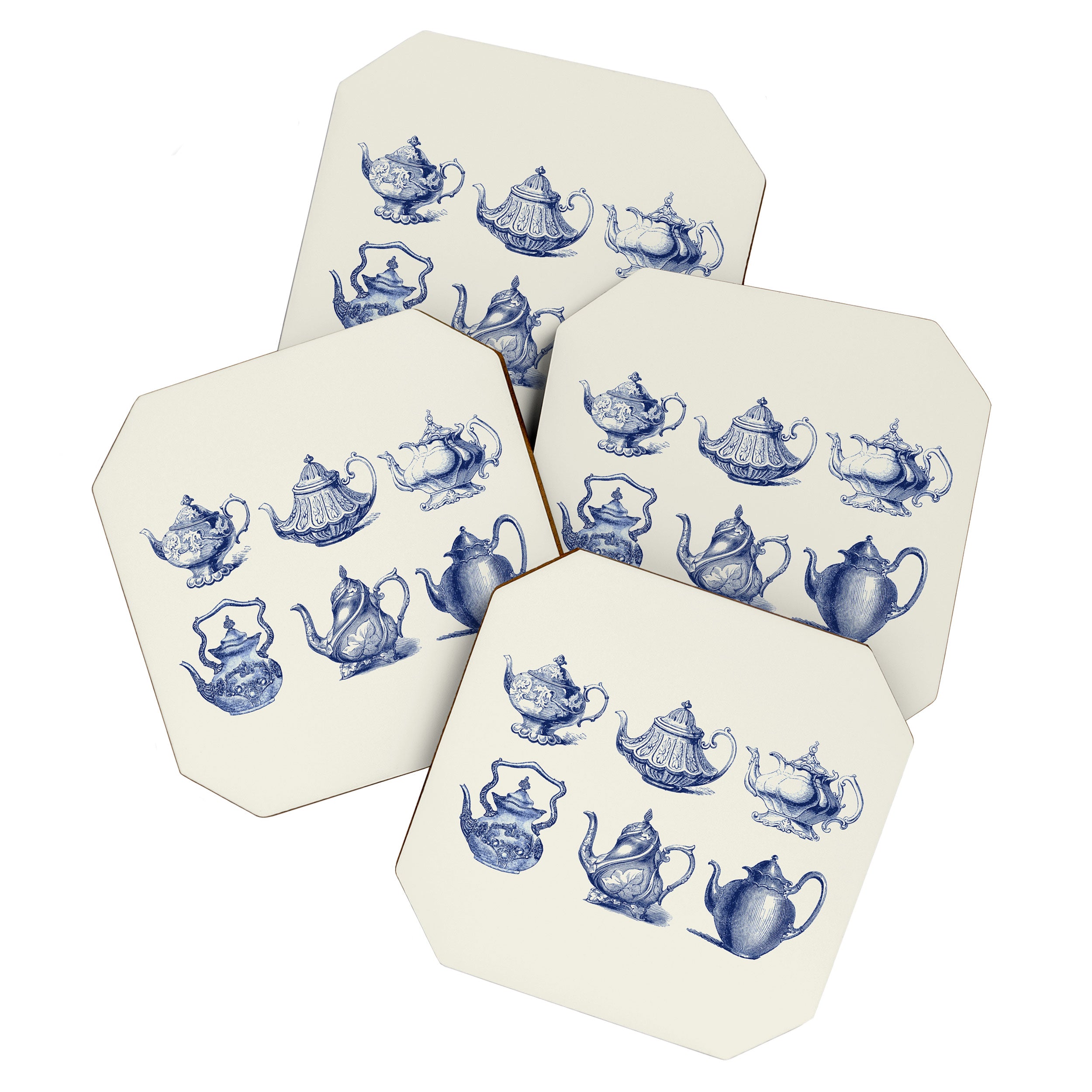 Blue Tea Pots Coaster Gallery Image 1