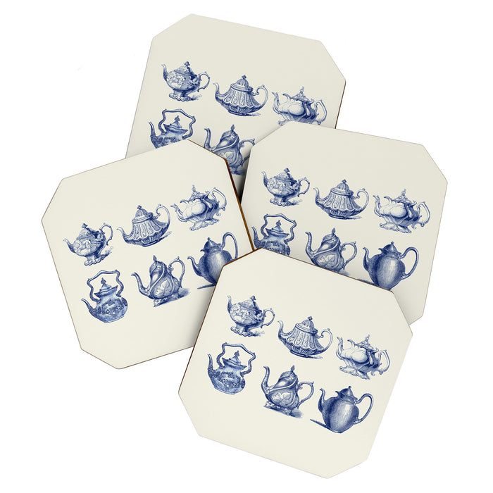 Blue Tea Pots Coaster Gallery Image 1