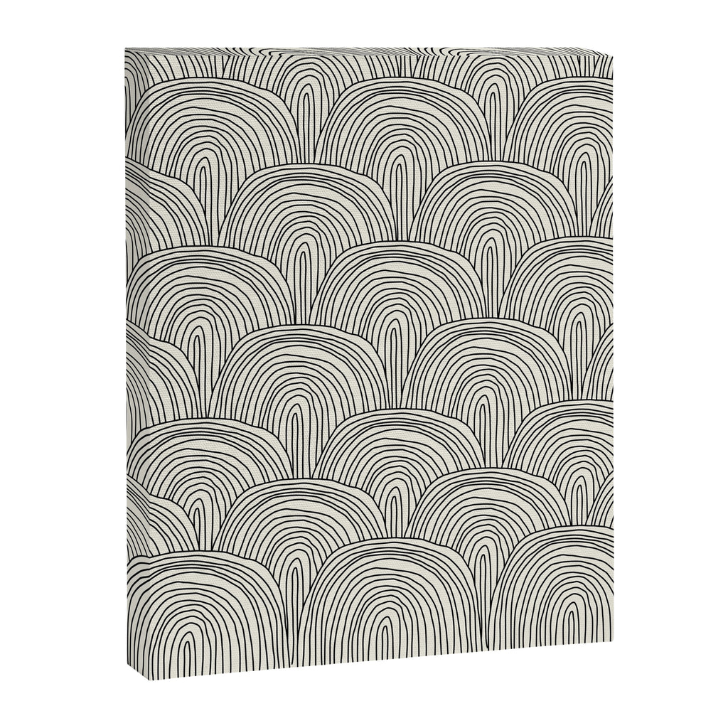 Boho Rainbows in Black and White Canvas Print Gallery Image 8